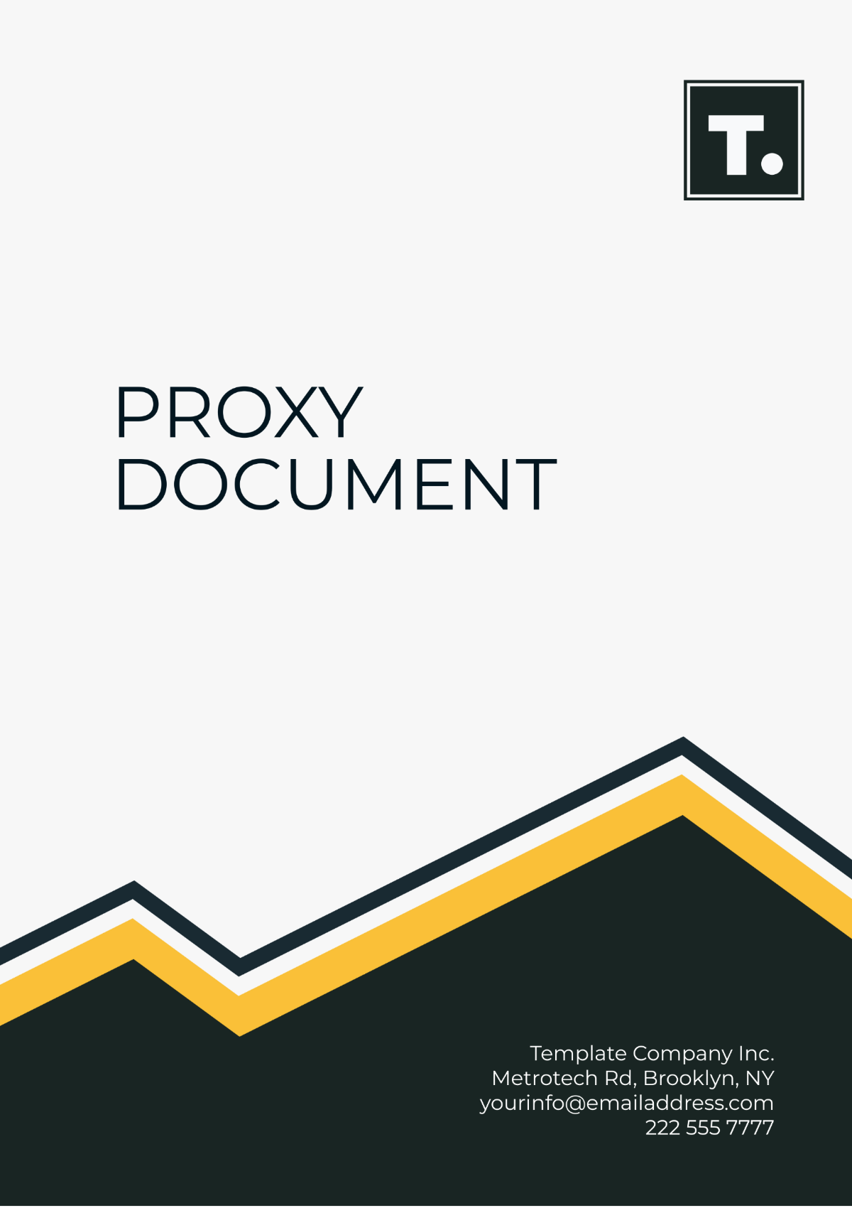 Simple Proxy Document Template - Edit Online & Download