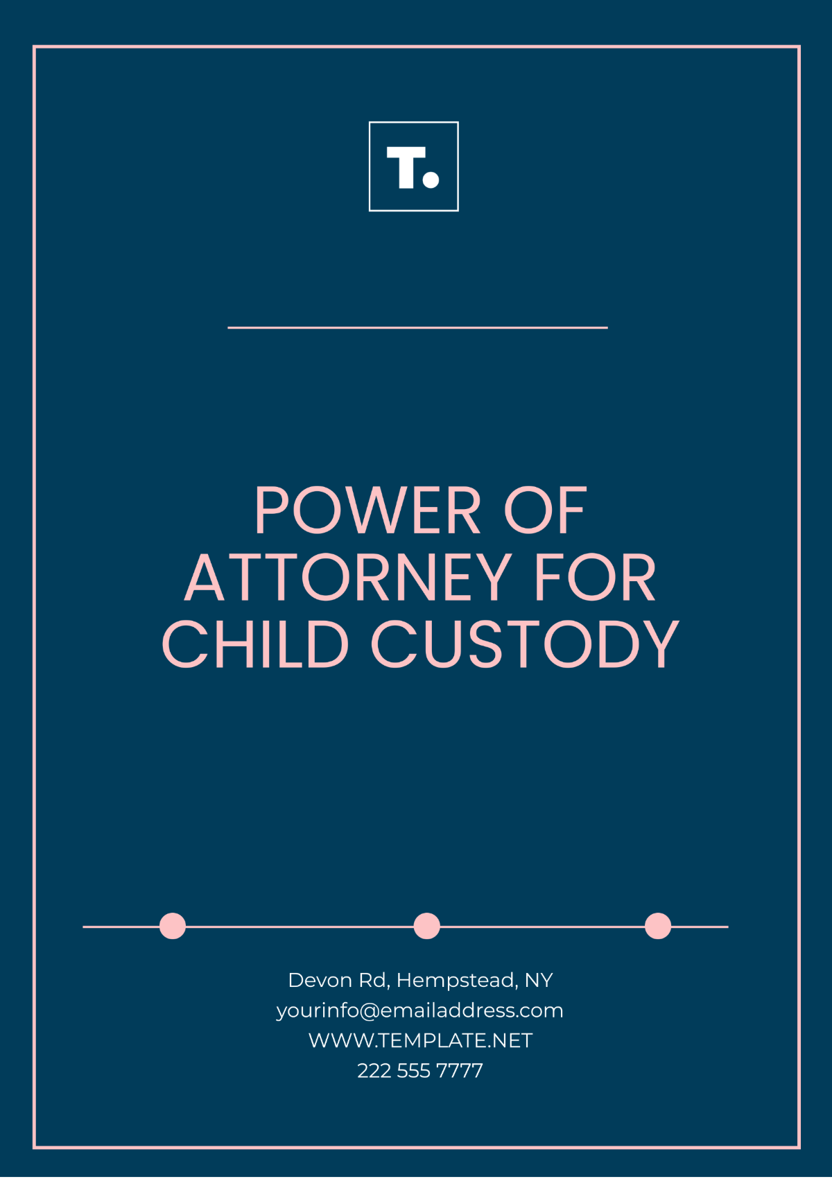 Power of Attorney for Child Custody Template - Edit Online & Download