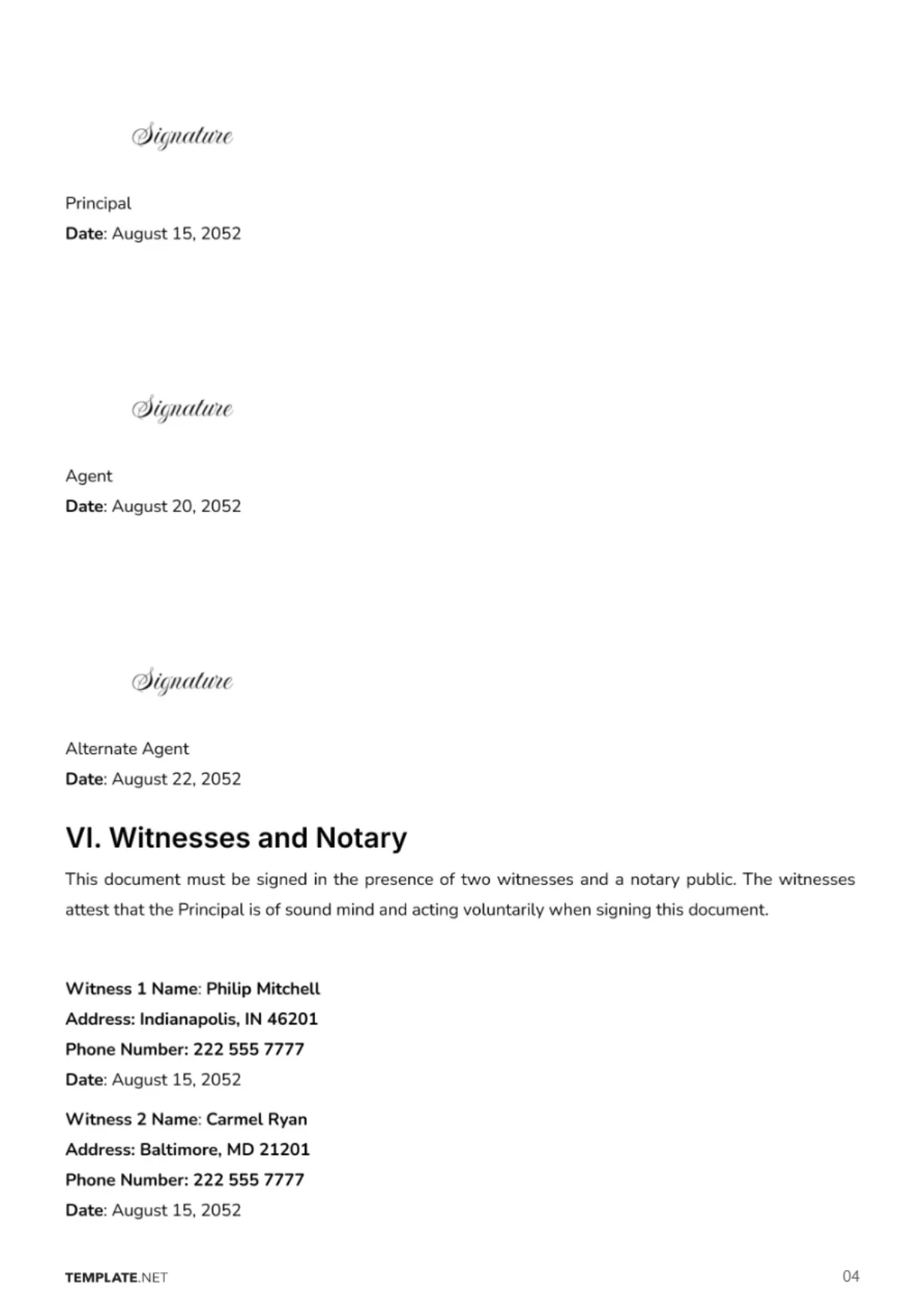 Free Healthcare Power of Attorney Template to Edit Online