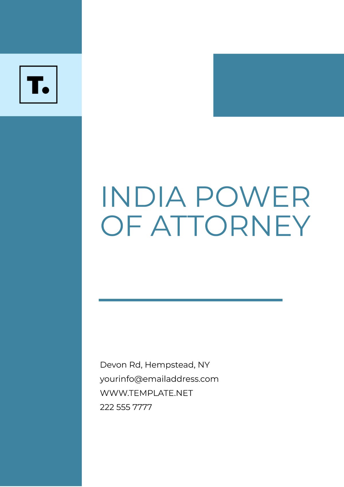 India Power of Attorney Template - Edit Online & Download