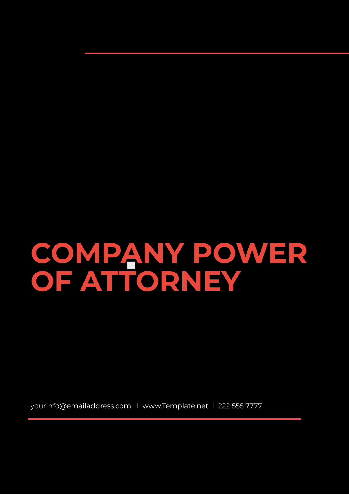 Company Power of Attorney Layout Template - Edit Online & Download