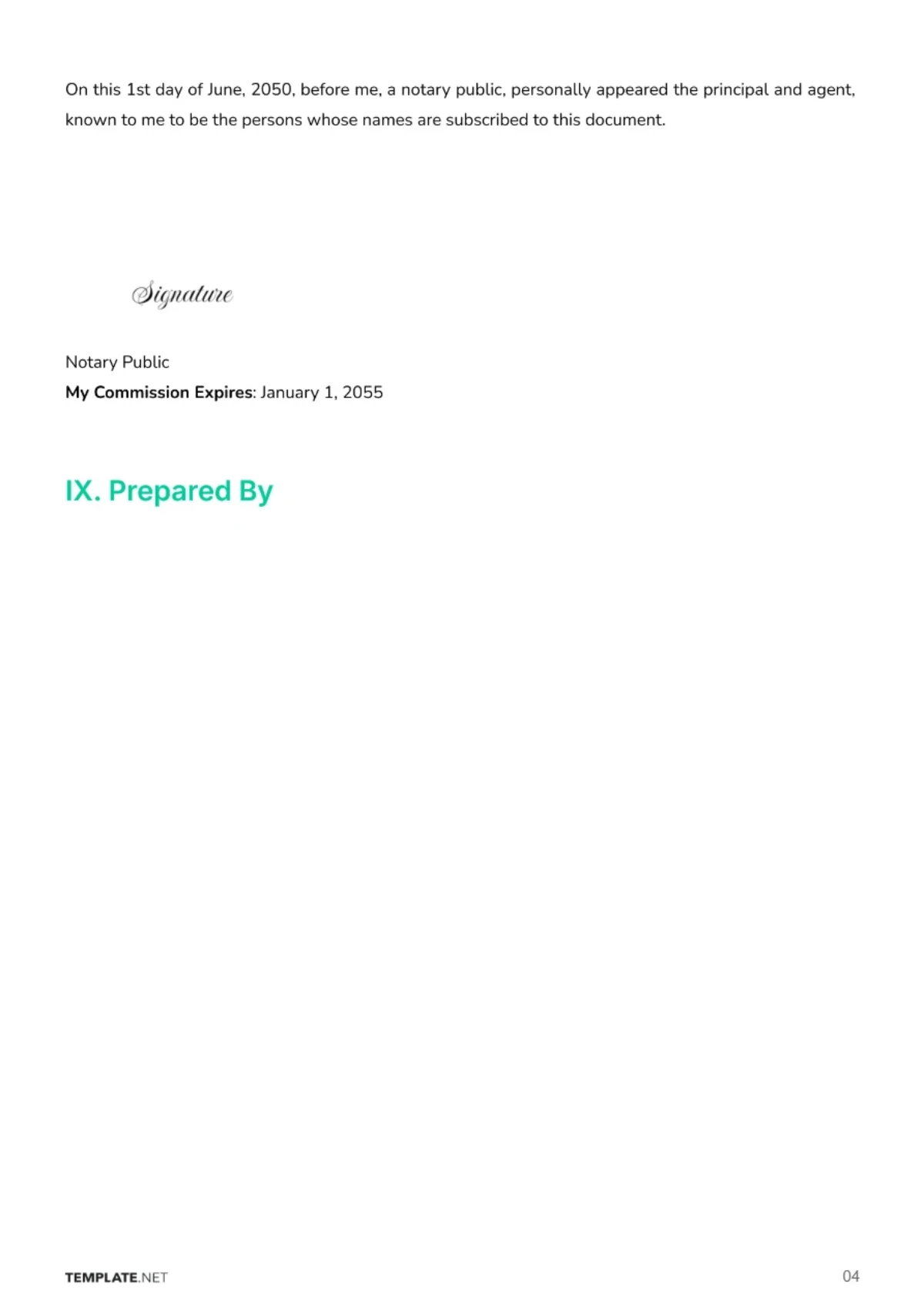 Free Power of Attorney for Elderly Parents Template to Edit Online