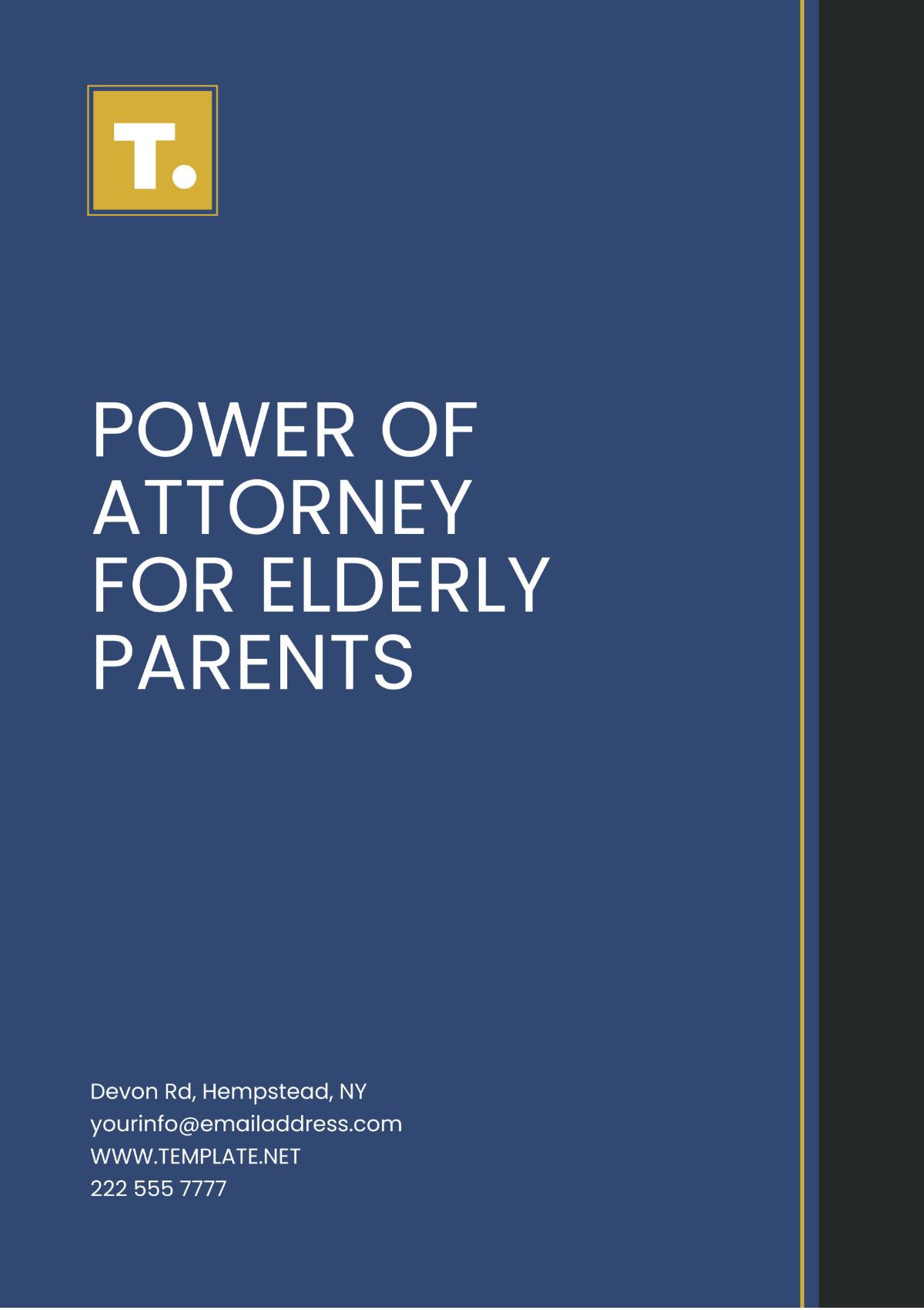 Power of Attorney for Elderly Parents Template - Edit Online & Download