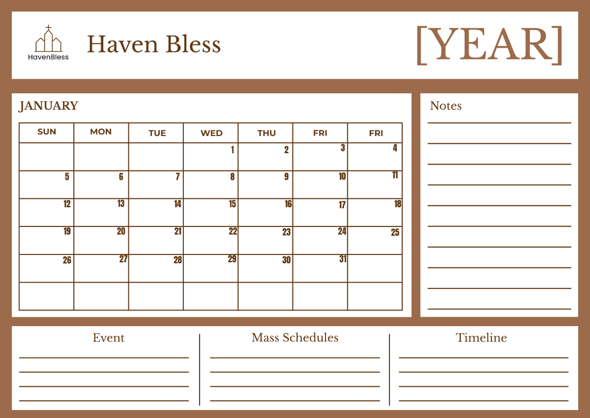 Church Calendar