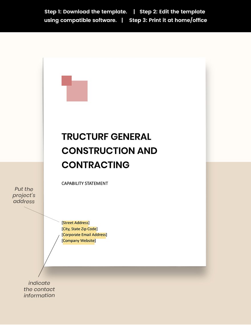 Construction Capability Statement Template