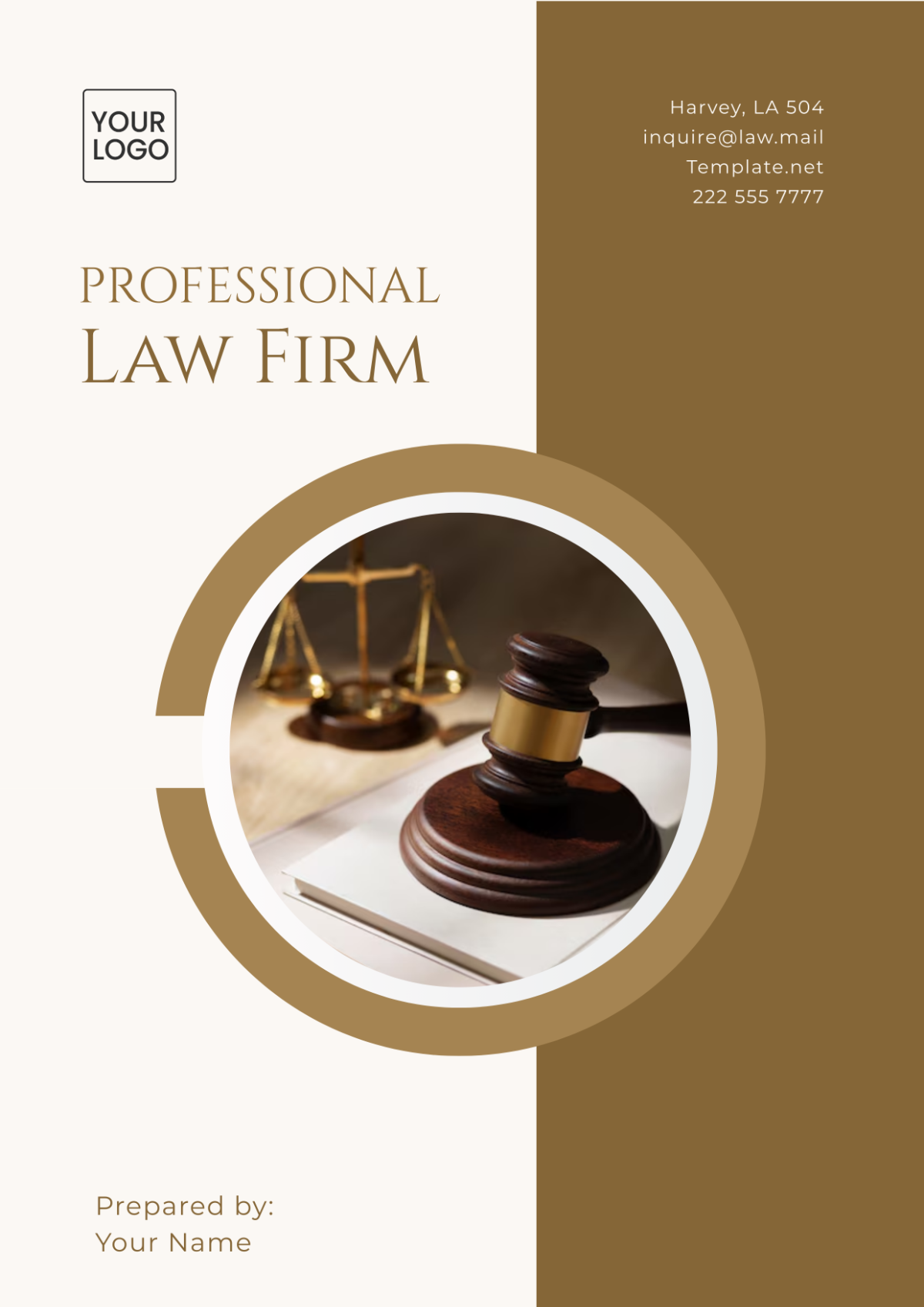 Professional Law Firm Cover Page