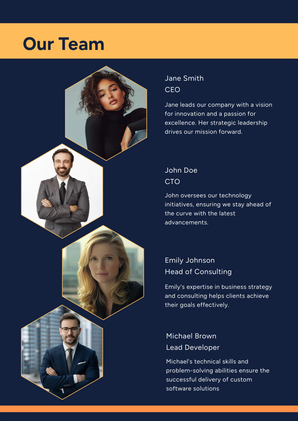 Free Business Profile Cover Page Template to Edit Online