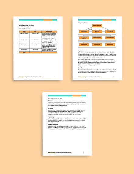 Method Statement Construction 3360