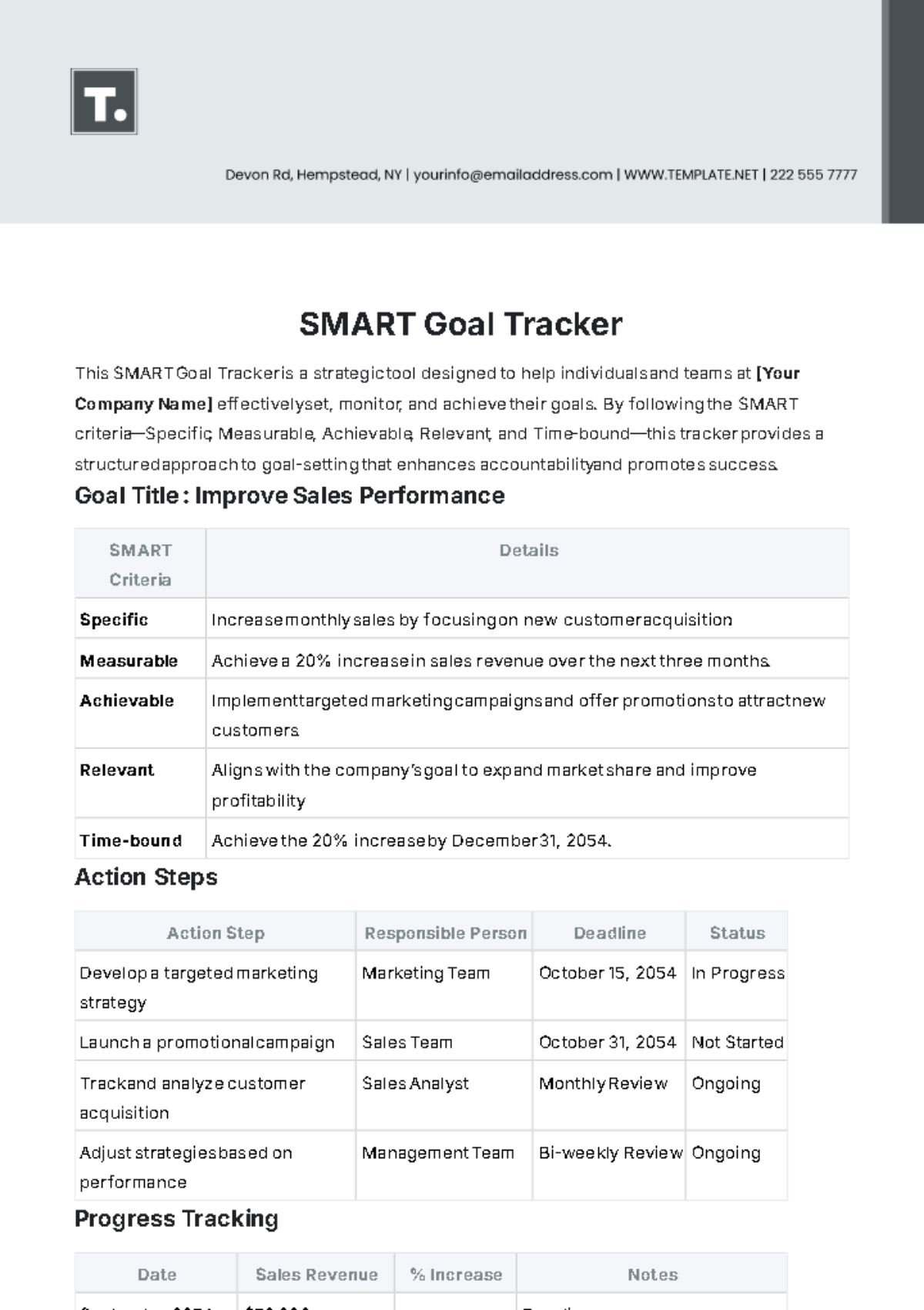 Free Progress Tracker Templates Editable And Printable