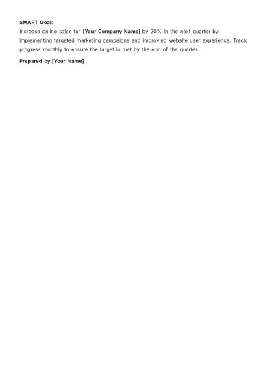 Free Achievable Targets Template to Edit Online