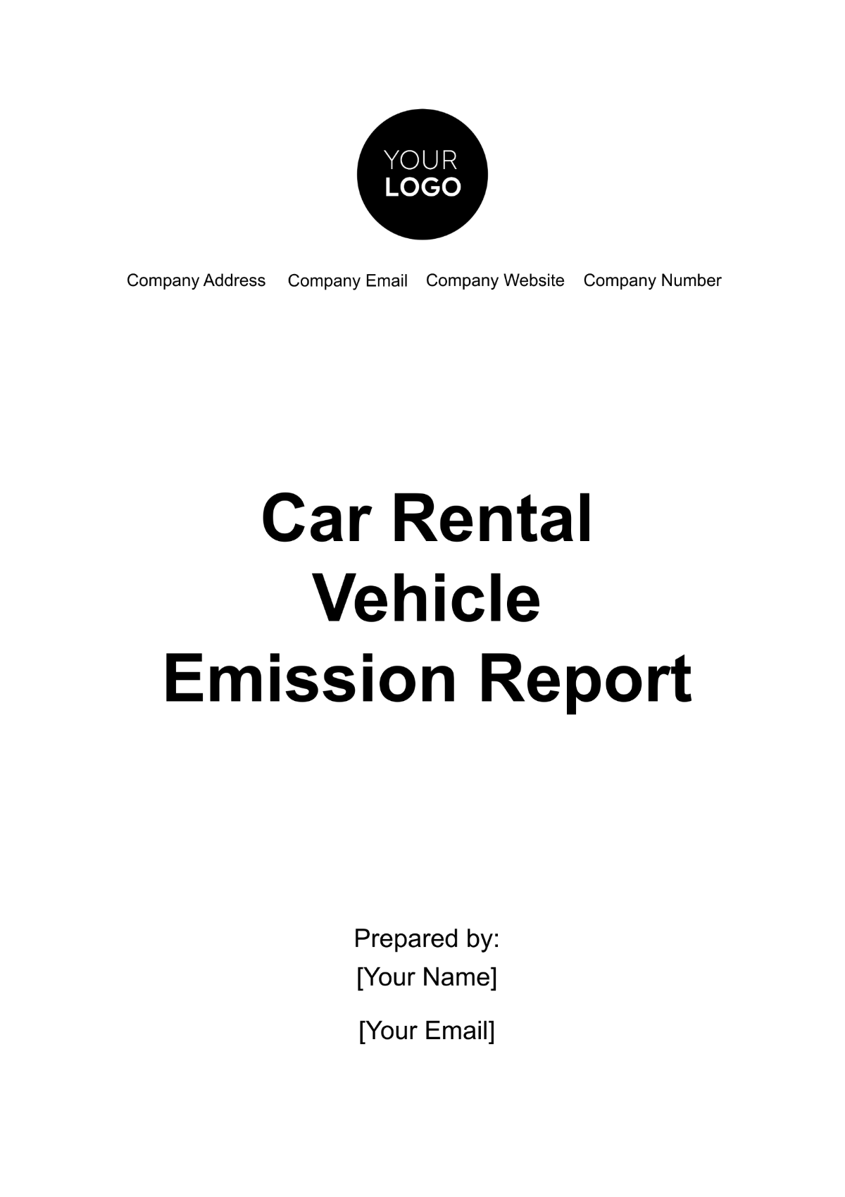 Car Rental Vehicle Emission Report Template - Edit Online & Download