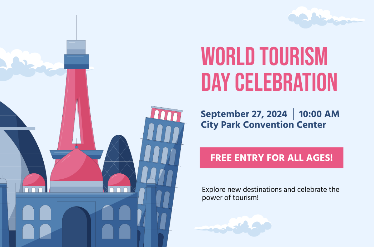 World Tourism Day Celebration Banner Template - Edit Online & Download