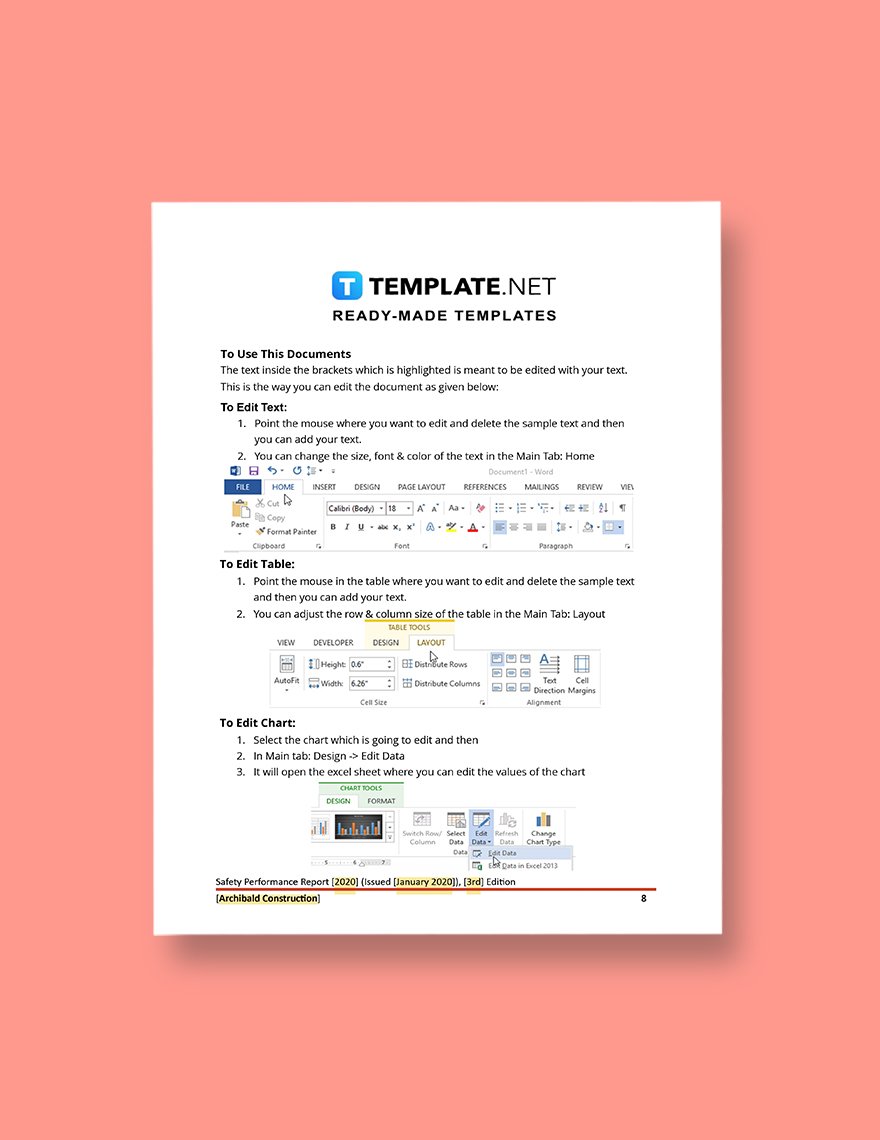 Construction Site Safety Report Template