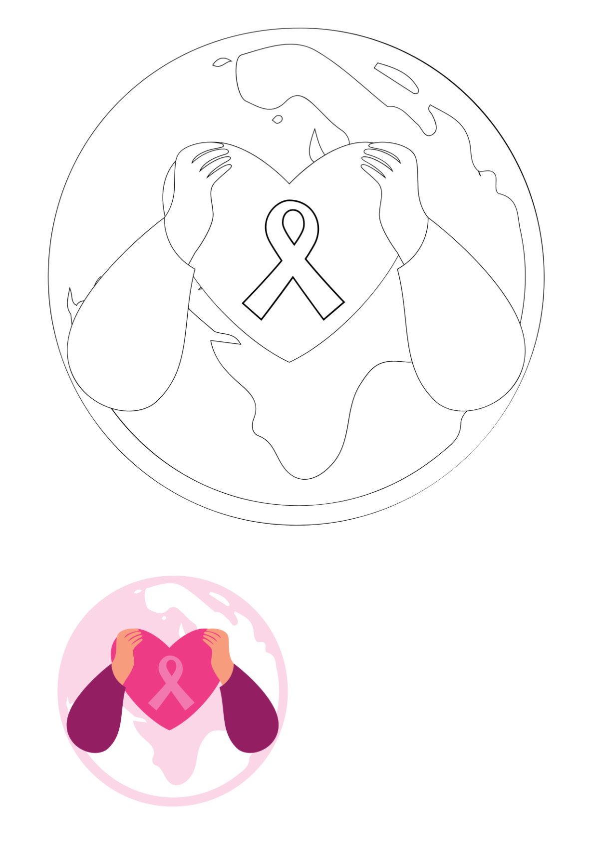 Breast Cancer Awareness Month Coloring Page Template - Edit Online & Download