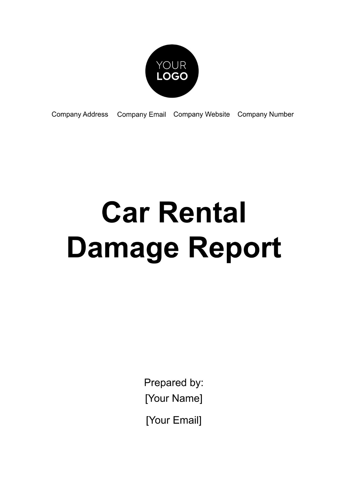 Car Rental Damage Report Template - Edit Online & Download