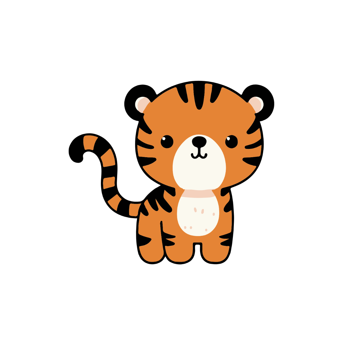 Simple Tiger Clipart