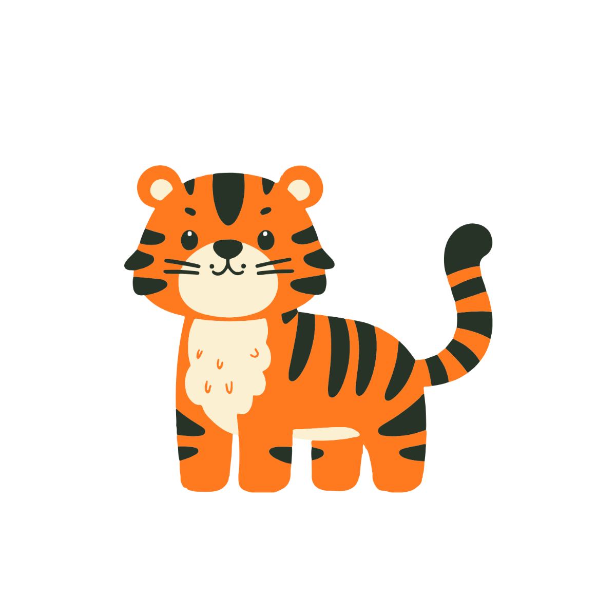 Free Cartoon Tiger Clipart to Edit Online