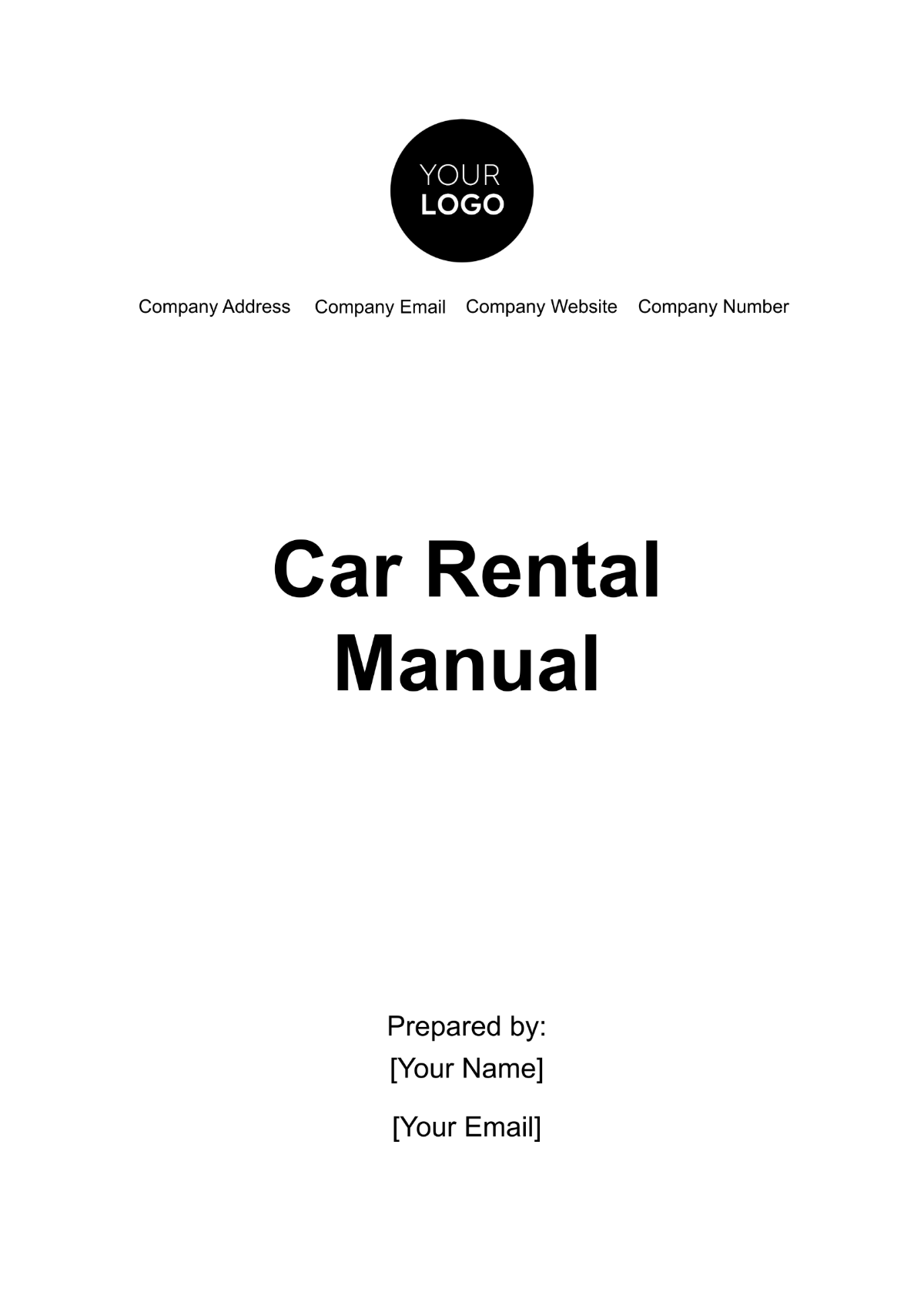 Car Rental Manual Template - Edit Online & Download