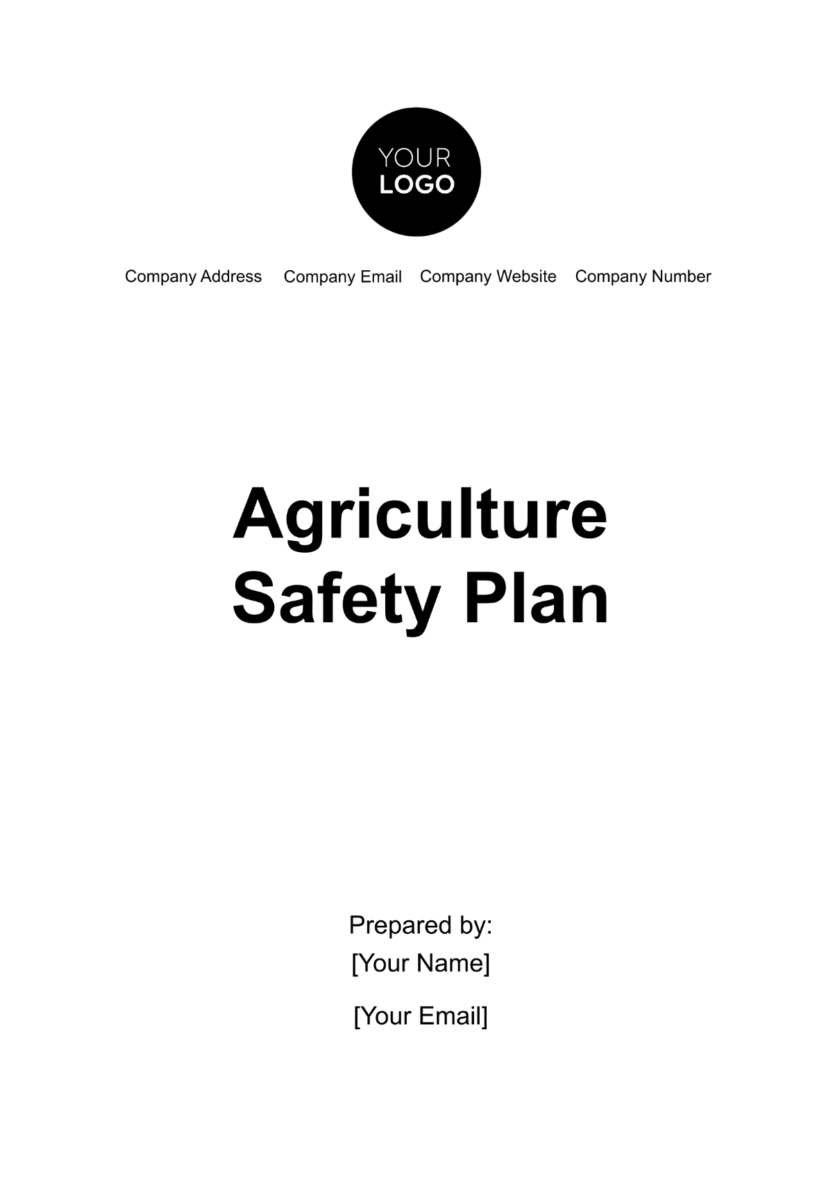 Agriculture Safety Plan Template - Edit Online & Download