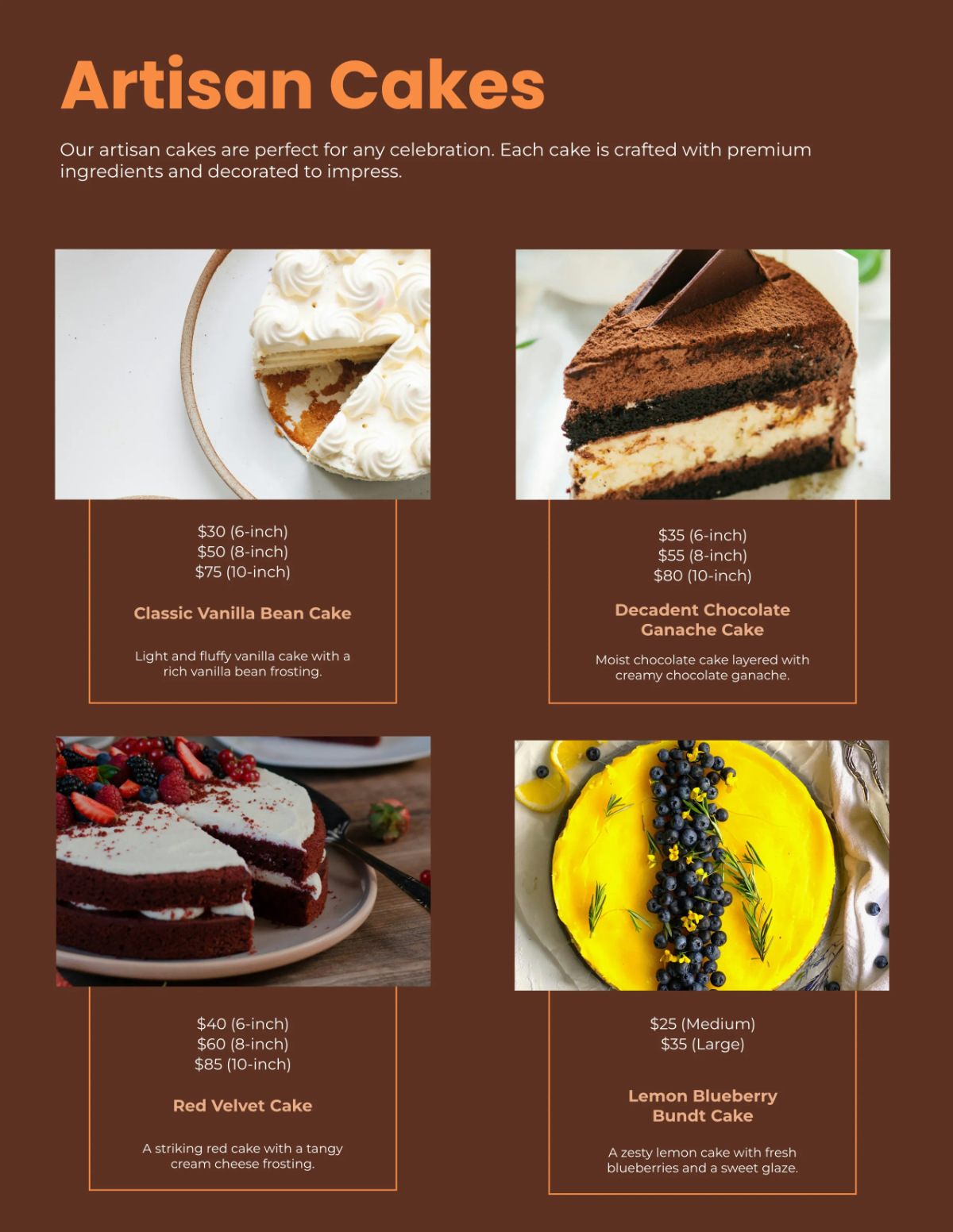 Free Bakery Catalog Template to Edit Online