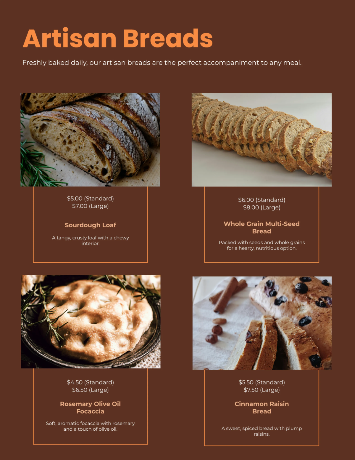 Free Bakery Catalog Template to Edit Online