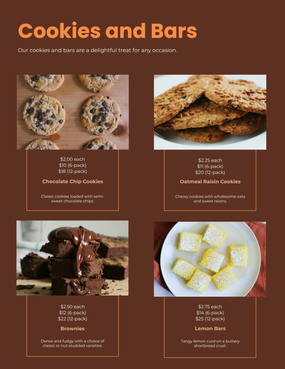 Free Bakery Catalog Template to Edit Online