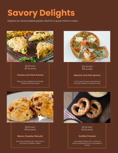 Free Bakery Catalog Template to Edit Online