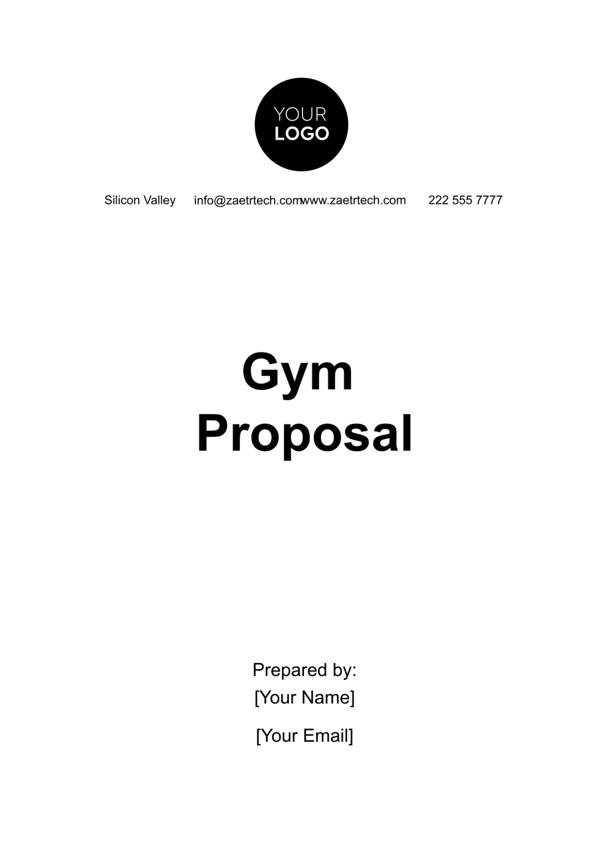 Gym Proposal Template - Edit Online & Download