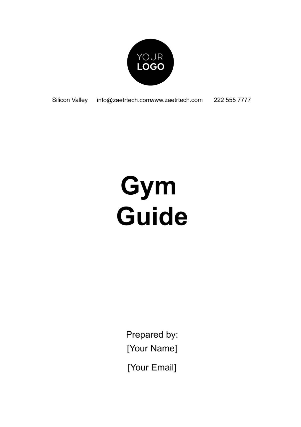 Gym Guide Template - Edit Online & Download