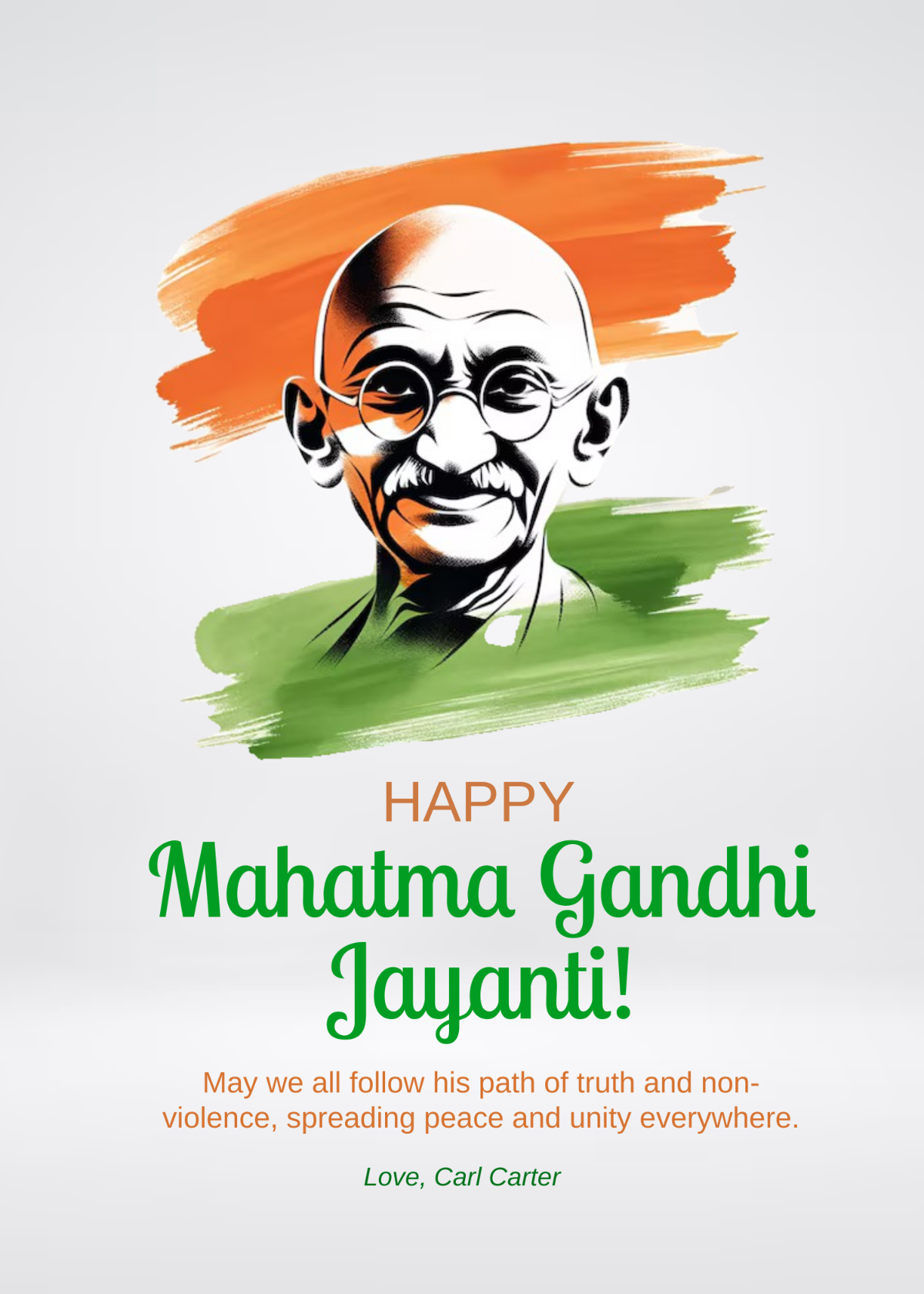 Happy Mahatma Gandhi Jayanti Template - Edit Online & Download