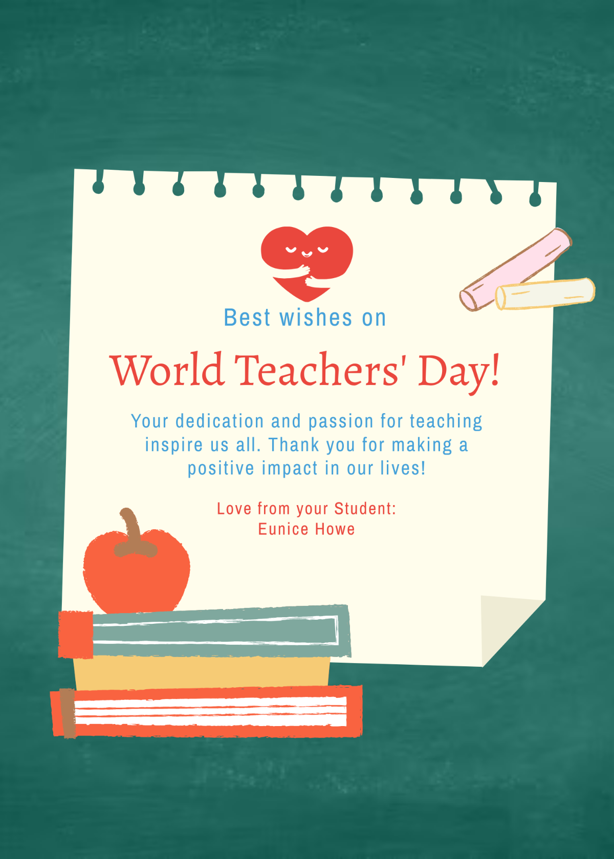 Best Wishes for Teachers Day Template - Edit Online & Download