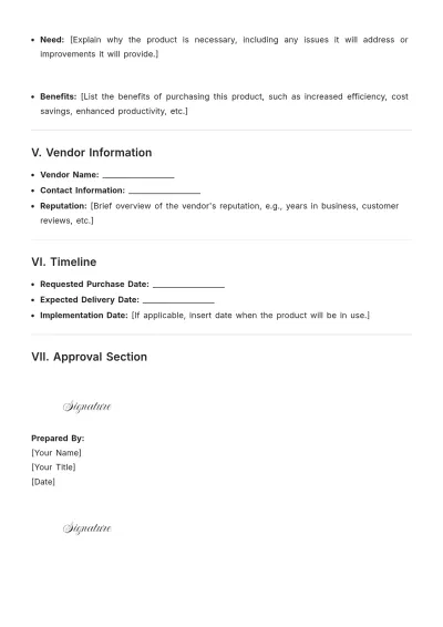 Free Product Purchase Proposal Format Template to Edit Online
