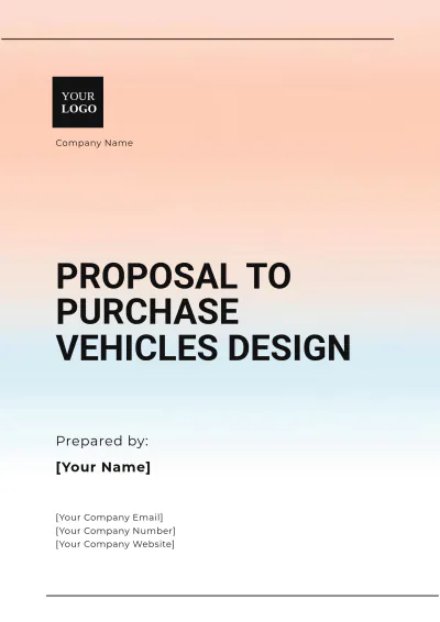 Free Proposal to Purchase Vehicles Design Template to Edit Online