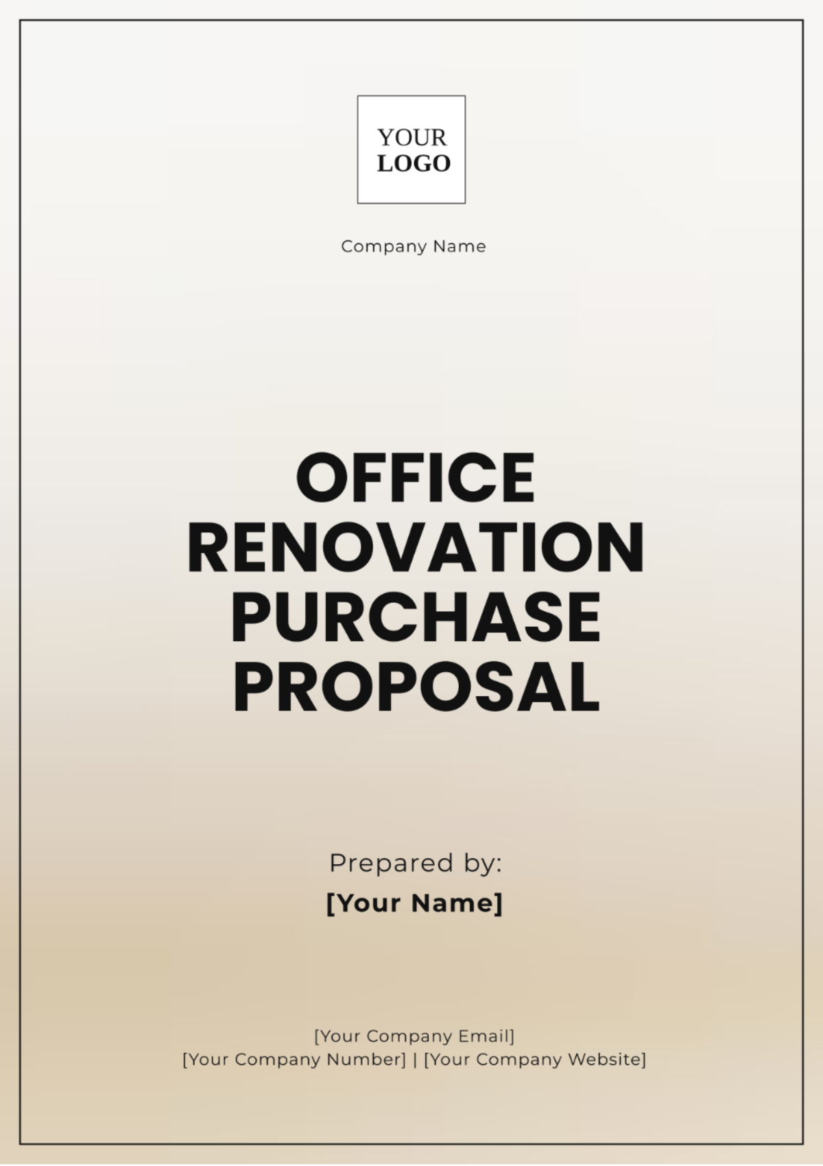 Office Renovation Purchase Proposal Template | Template.net