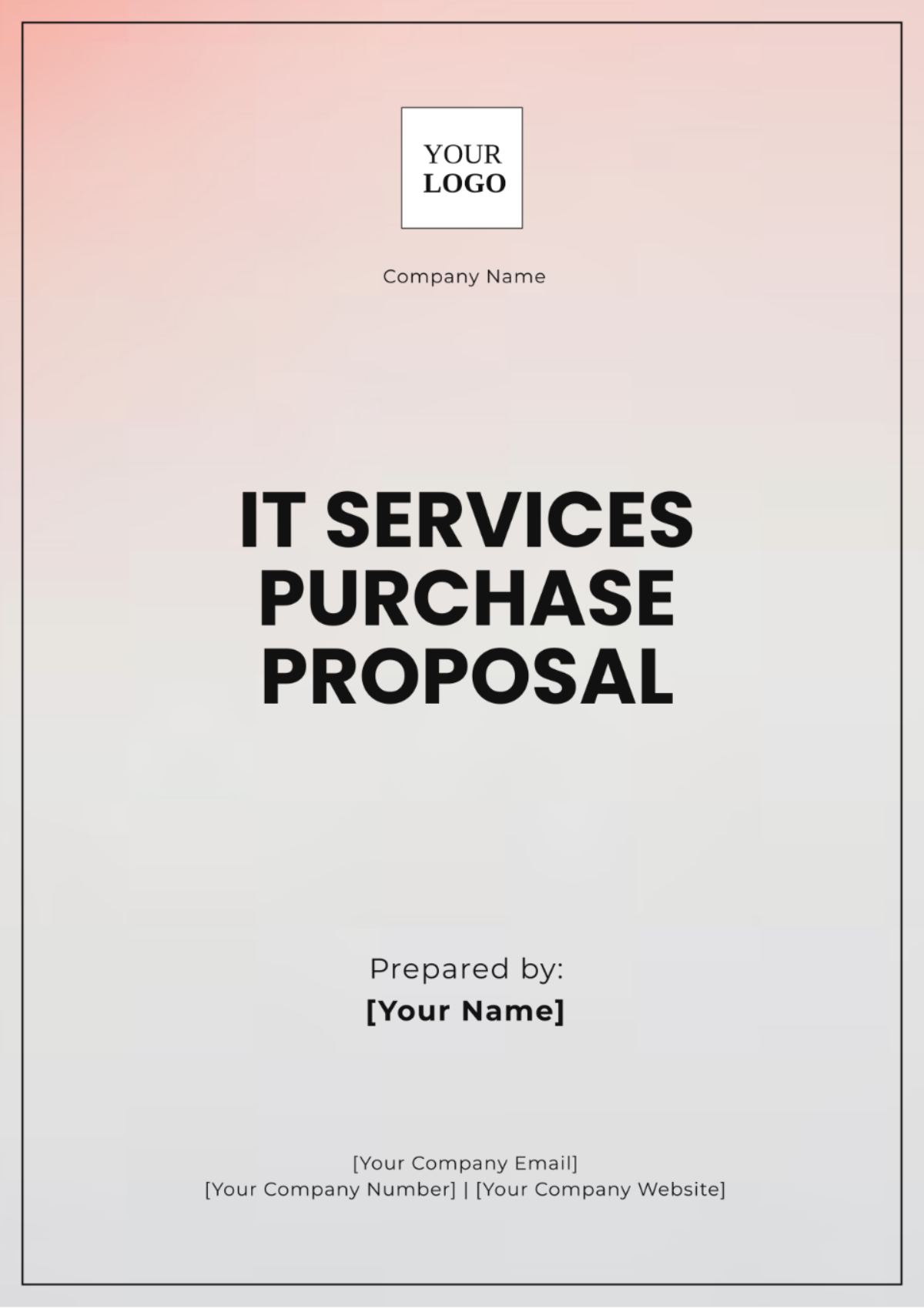 IT Services Purchase Proposal Template