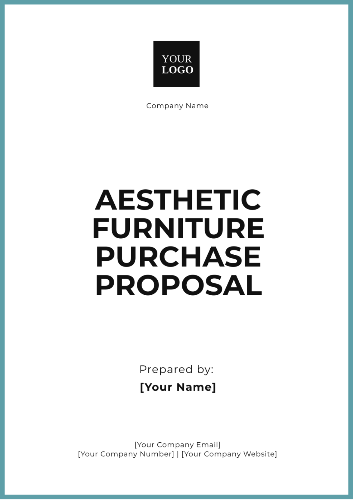 Aesthetic Furniture Purchase Proposal Template - Edit Online & Download