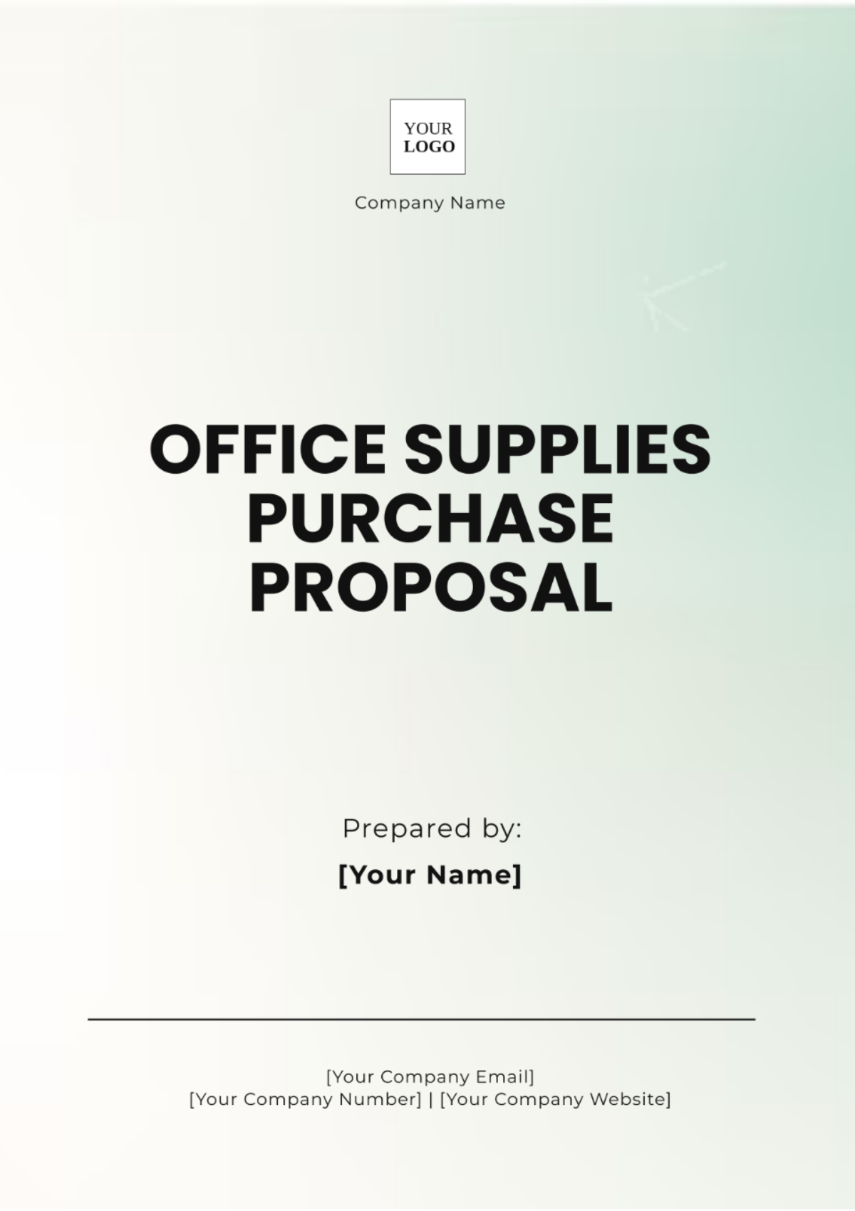 Office Supplies Purchase Proposal Template - Edit Online & Download