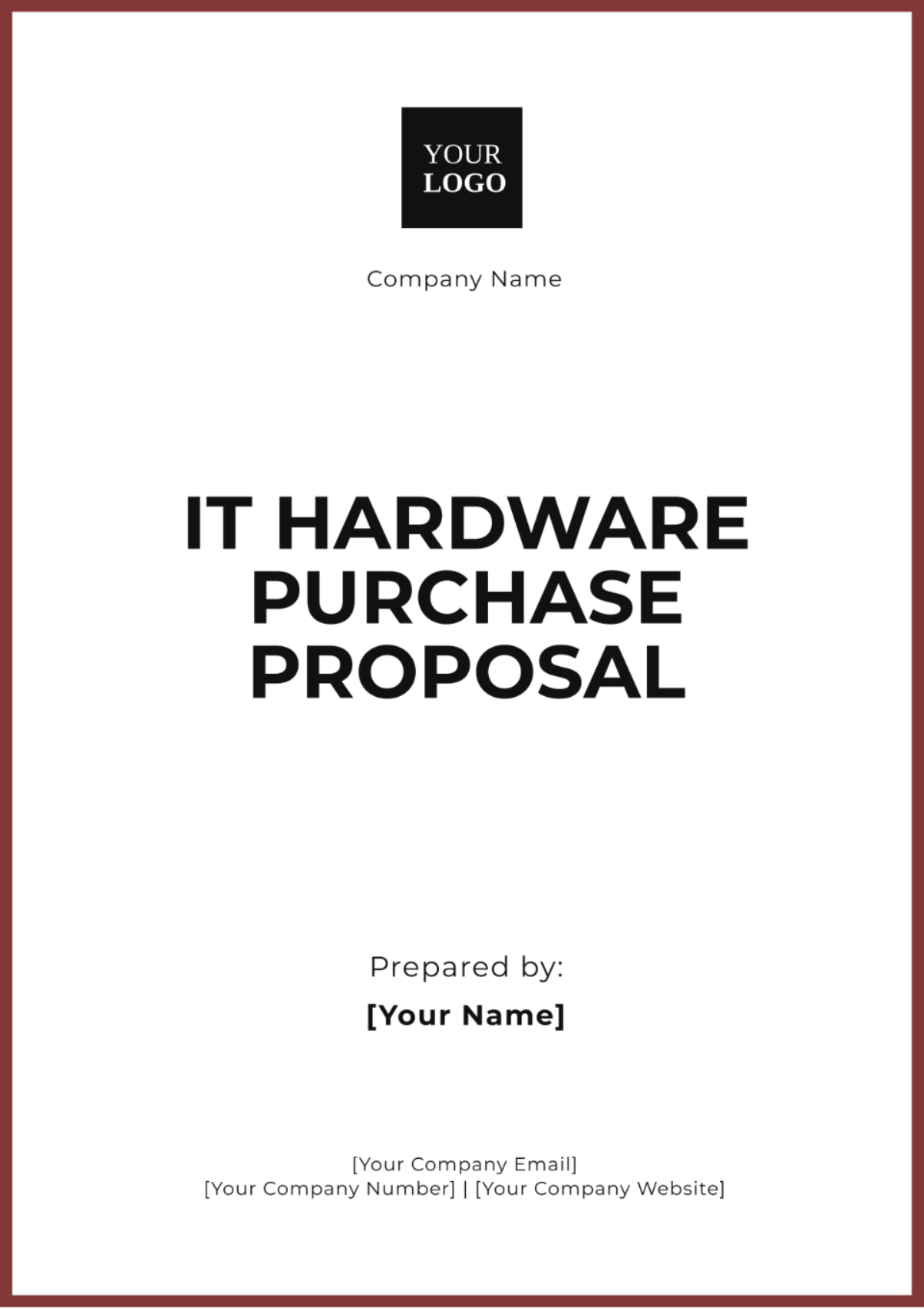 IT Hardware Purchase Proposal Template - Edit Online & Download