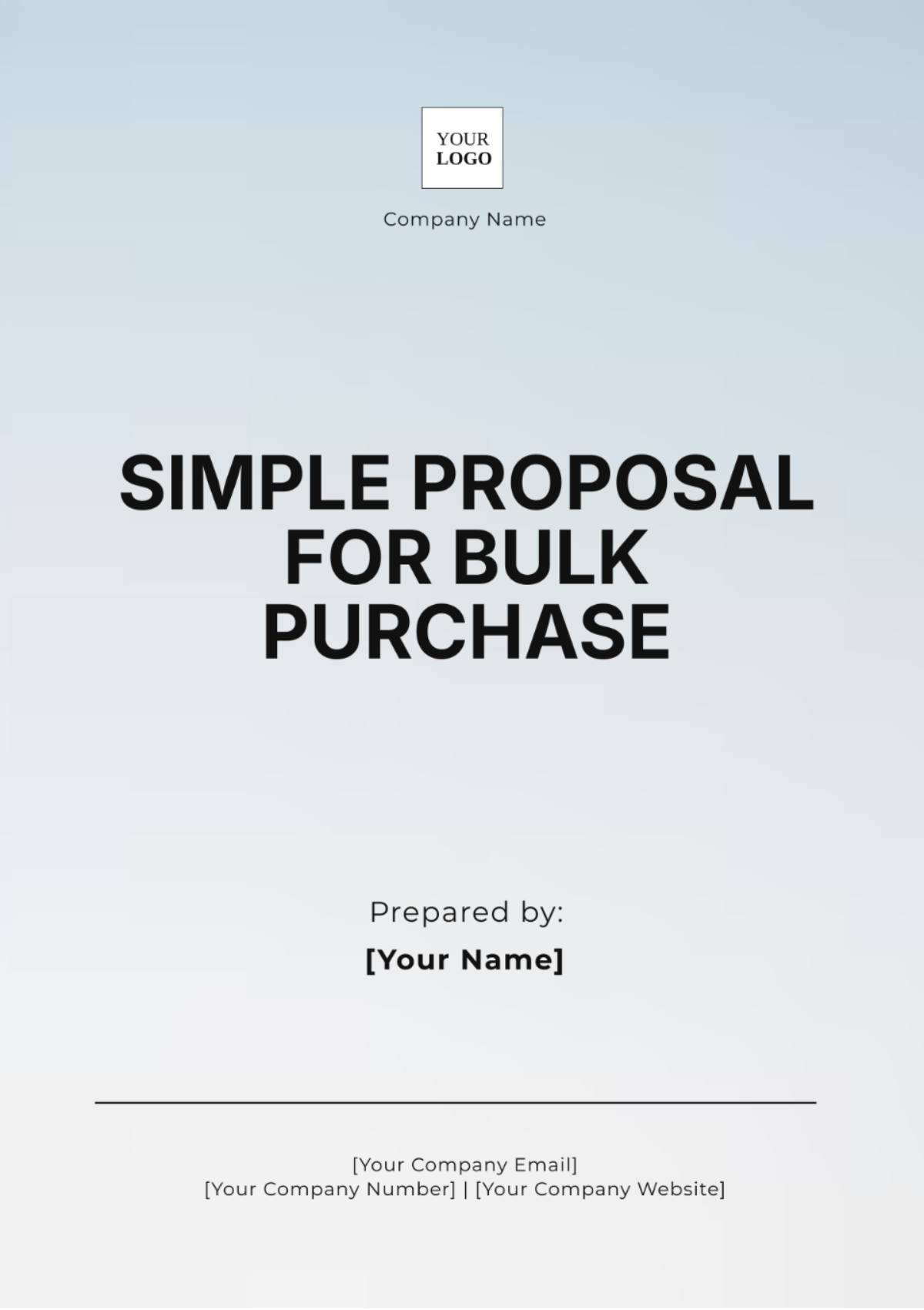 Simple Proposal for Bulk Purchase Template - Edit Online & Download