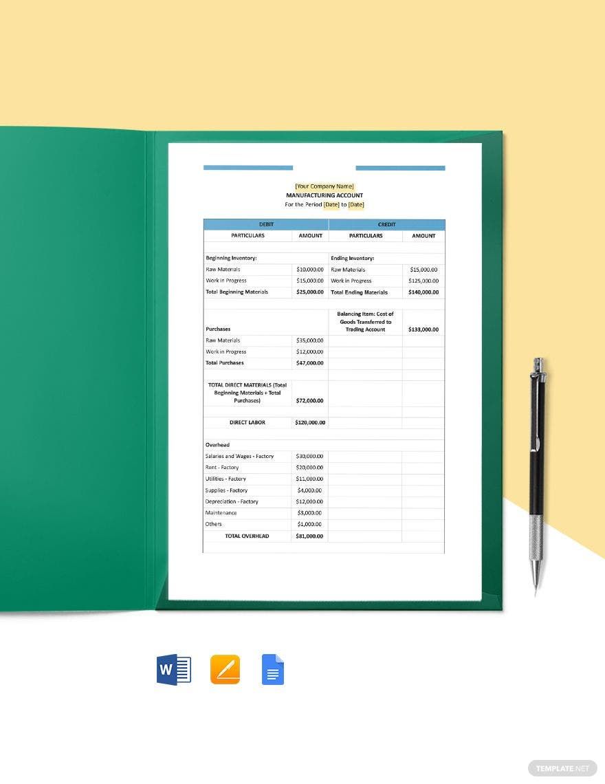 Construction Statement of Final Account Template