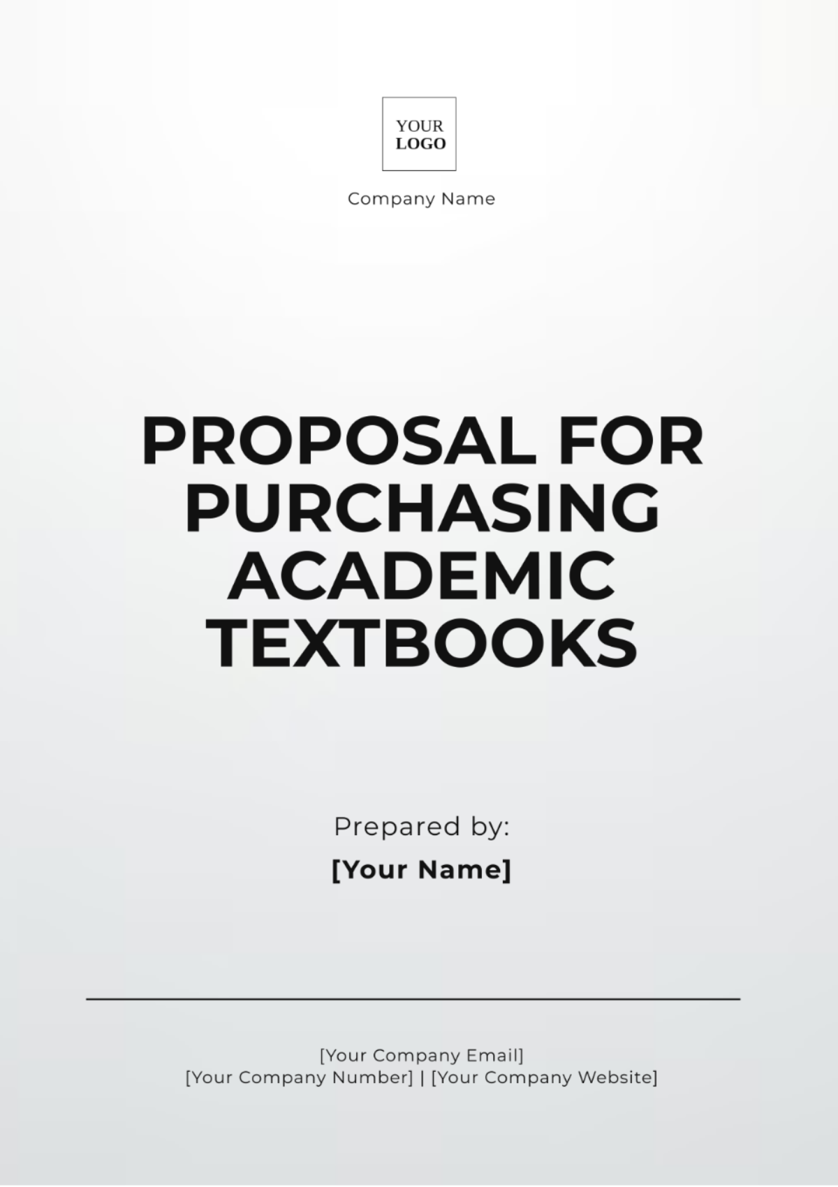 Proposal for Purchasing Academic Textbooks Template - Edit Online & Download