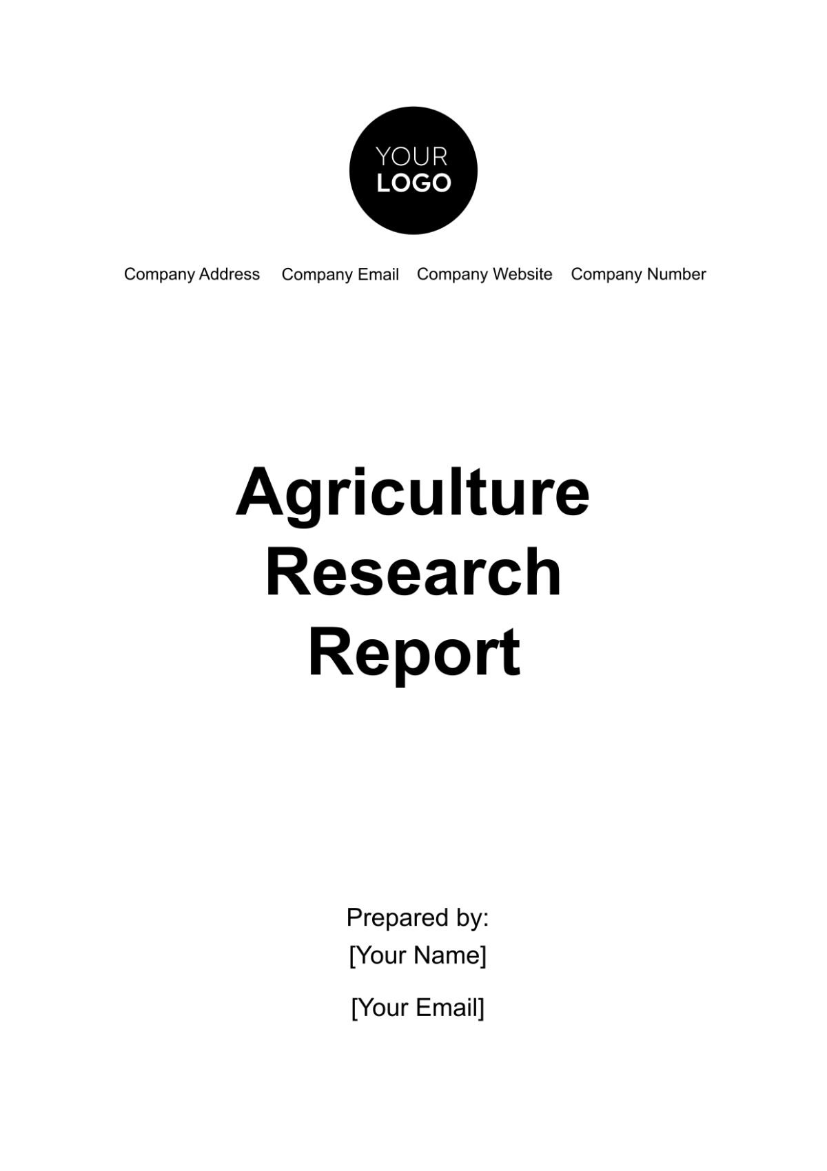 Free Agriculture Research Report Template to Edit Online