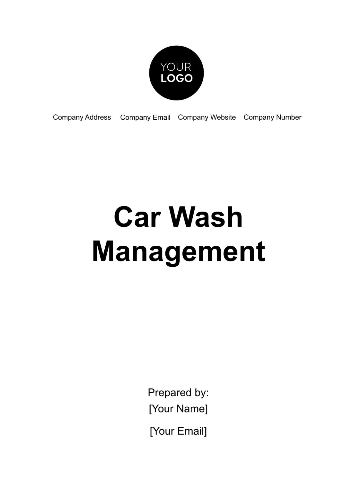 Car Wash Management Template - Edit Online & Download