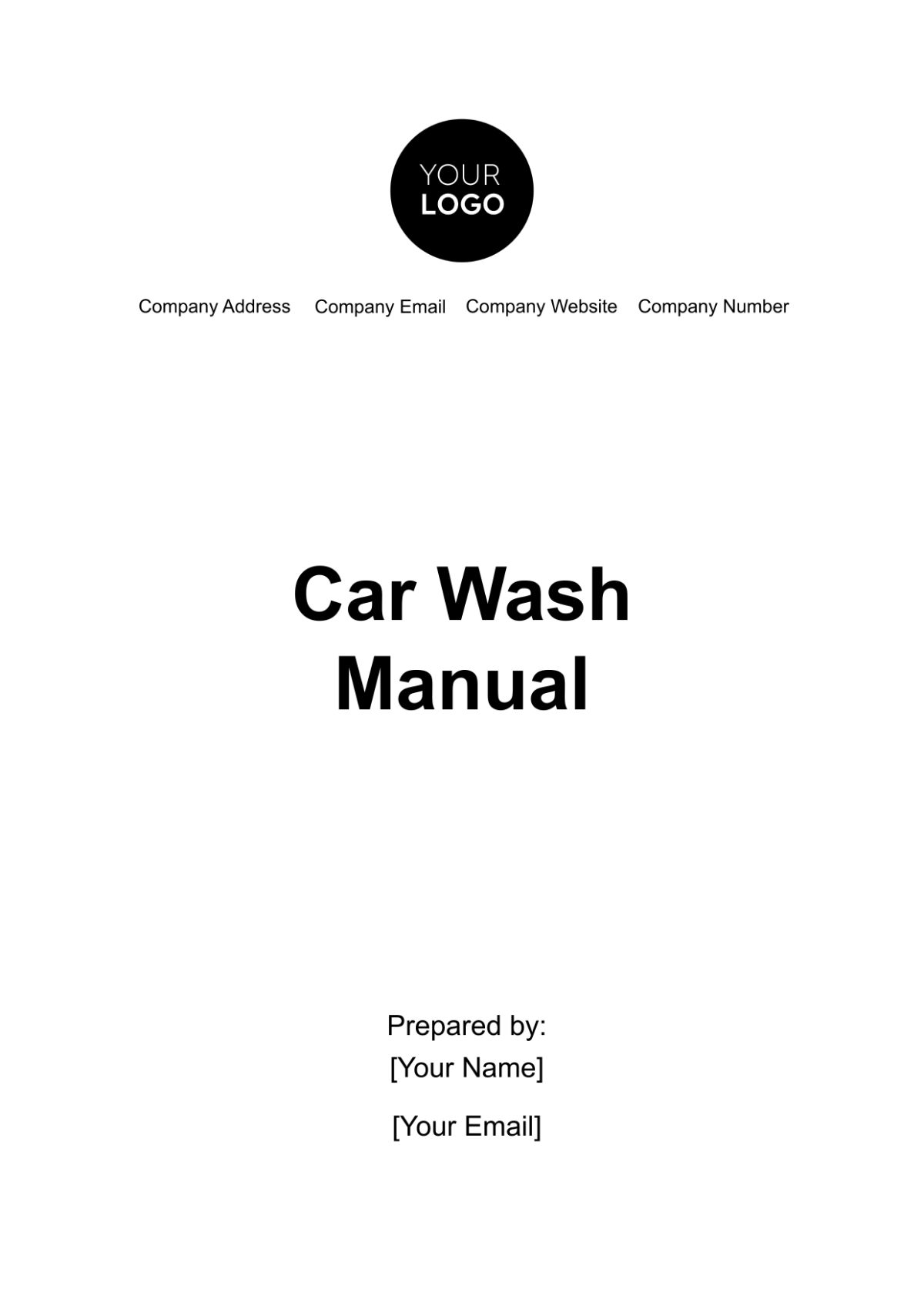 Car Wash Manual Template - Edit Online & Download