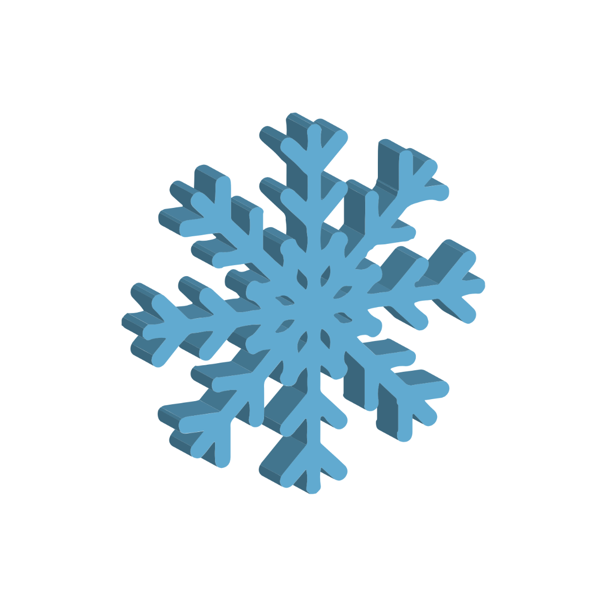 3D Snowflake Clipart  - Edit Online | Template.net