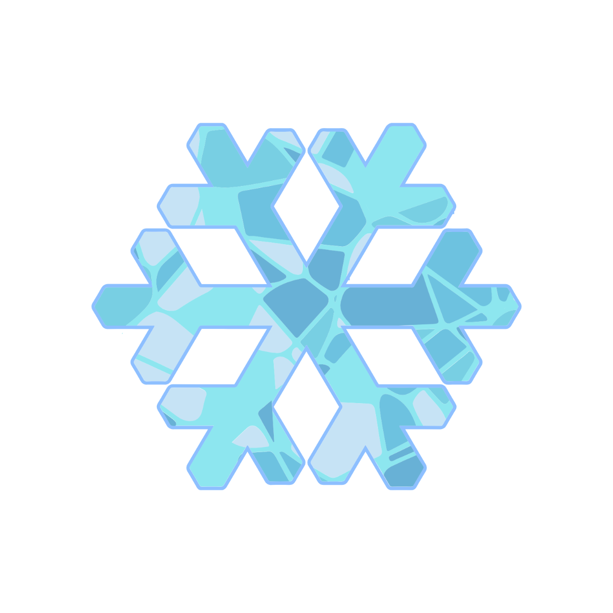 Geometric Snowflake Clipart  - Edit Online | Template.net