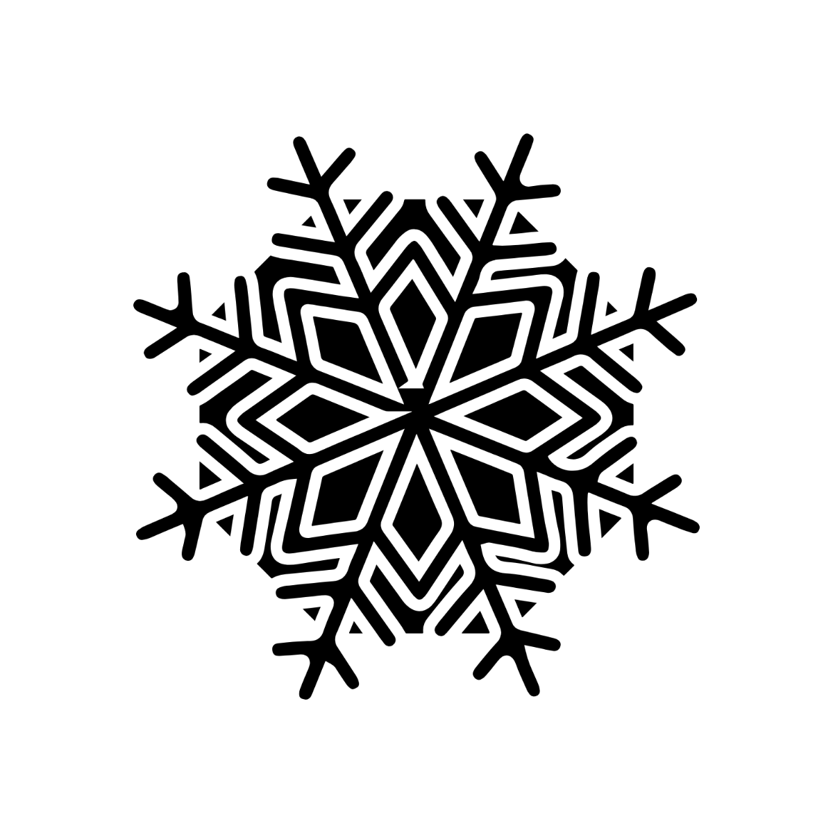 Snowflake Silhouette Clipart  - Edit Online | Template.net