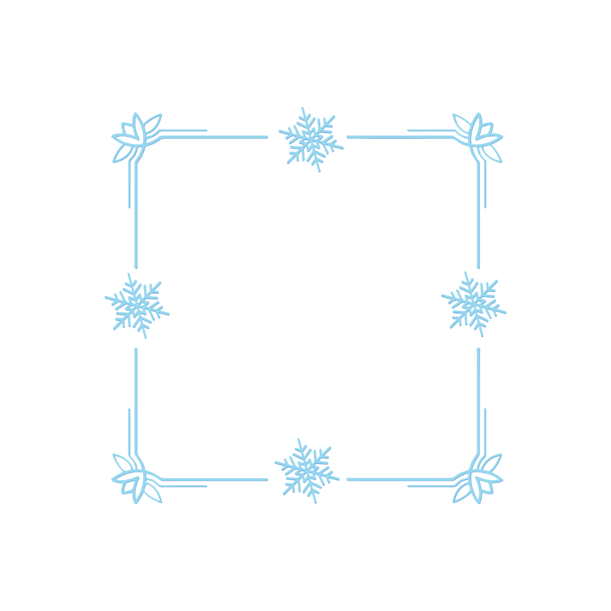 Snowflake Border Clipart  - Edit Online | Template.net