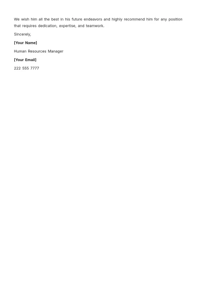 Free Sample Job Experience Letter Template to Edit Online