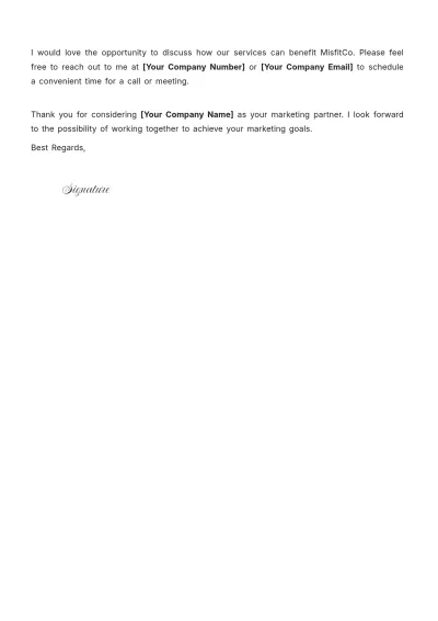 Free Marketing Services Introduction Letter Design Template to Edit Online